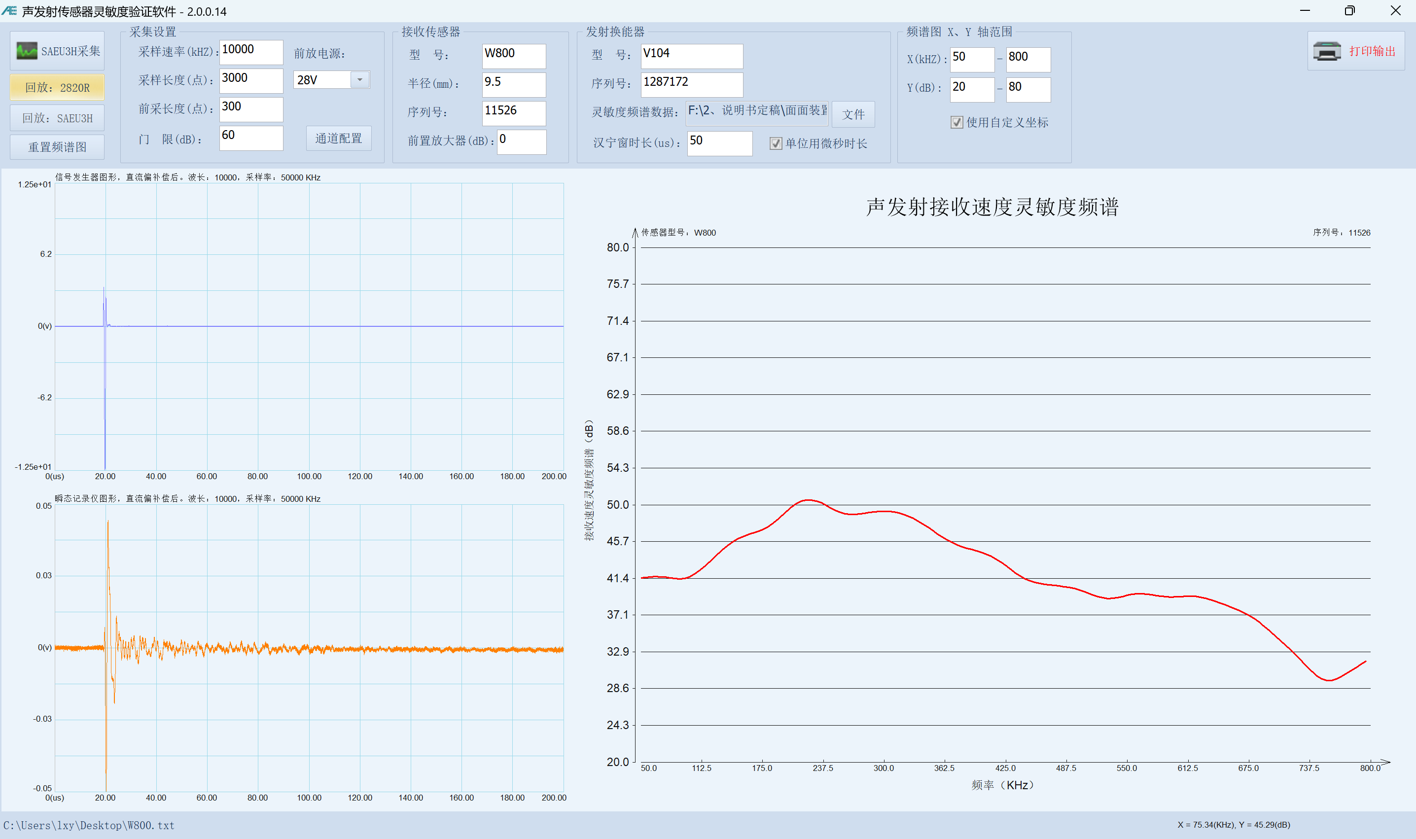 压电声发射传感器接收灵敏度谱的验证系统 压电声发射传感器接收灵敏度谱的验证系统